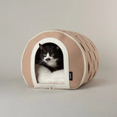 Stockholm Felt Cave Cat Bed - Tan